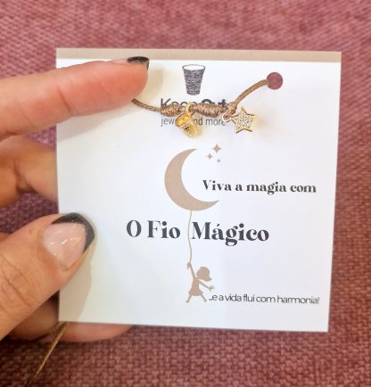 Pulseira Fio Mágico Dedal Starlight: Castanho
