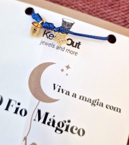 Pulseira Fio Mágico Dedal Starlight: Azul Marinho