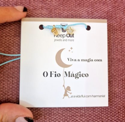 Pulseira Fio Mágico Dedal Starlight: Azul Claro