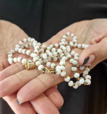 Colar Fio Petra com Dedal: Branco