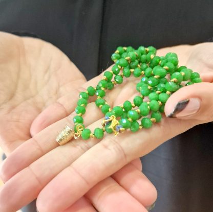 Colar Fio Petra com Dedal: Verde