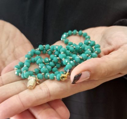 Colar Fio Petra com Dedal: Azul