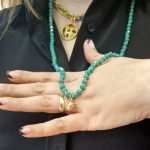 Colar Fio Petra com Dedal: Azul