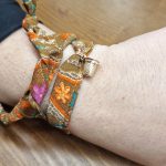 Pulseira Jaipur com Dedal: Caramelo e Laranja
