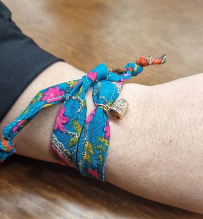 Pulseira Jaipur com Dedal: Turquesa