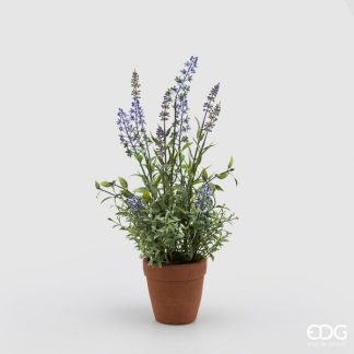 Vasinho de Lavanda Artificial bem farfalhuda 43cm altura