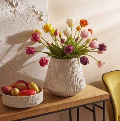 Flores artificiais Tulipas Abertas: Amarelas