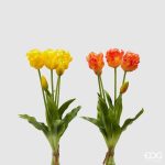 Flores artificiais Tulipas Abertas: Amarelas