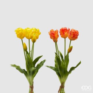 Flores artificiais Tulipas Abertas: Amarelas