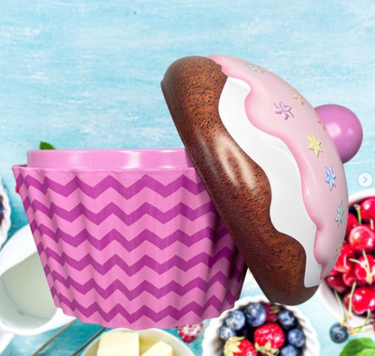 Lata Cupcake XL Rosinha Doces