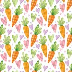 Guardanapo papel 33X33 (20 unidades): Cenouras e Corações