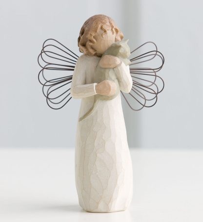 Anjo da Afeição e Amizade (com gatinho) - Willow Tree