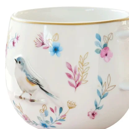 Chávena grande decorada em relevo Fancy Garden - Joaninha: Easylife