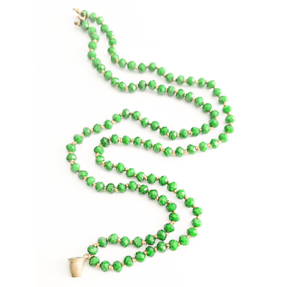 Colar Fio Petra com Dedal: Verde