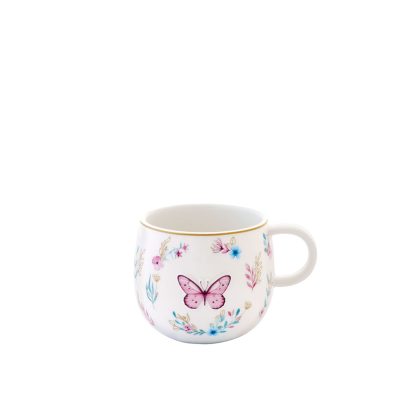 Chávena grande decorada em relevo Fancy Garden - Borboleta: Easylife