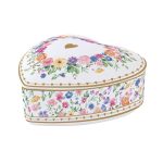 Porta-jóias / Pote porcelana Flores Love