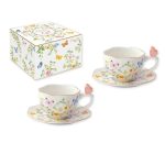 Conjunto 2 chávenas de café + pires Dancing Butterflies: Easylife