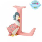 "L", com Jemima Puddle-Duck, de Beatrix Potter