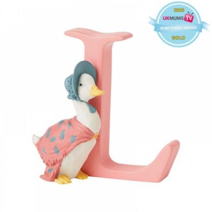"L", com Jemima Puddle-Duck, de Beatrix Potter