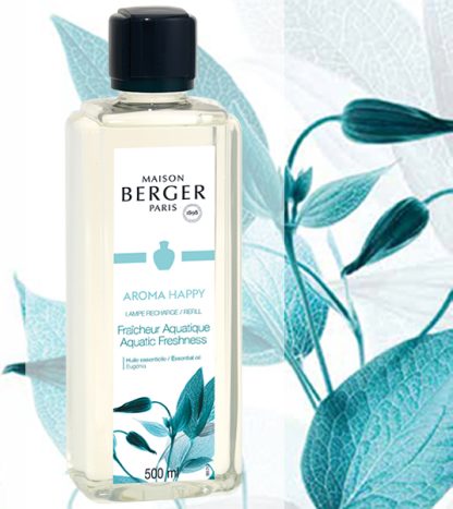 Fragrância 1lt gama AROMA HAPPY - Frescura Aquática: lâmpada catalítica