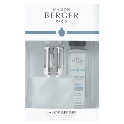 Coffret Lâmpada Catalítica Spirale Givree Branco Fosco + 250ml Vento do Oceano
