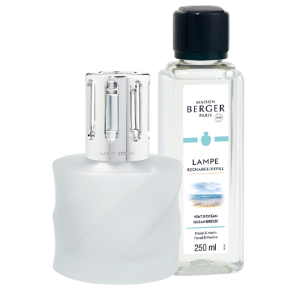 Coffret Lâmpada Catalítica Spirale Givree Branco Fosco + 250ml Vento do Oceano
