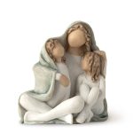 Figura Cozy / Aconchego: Mãe e Duas Meninas - Willow Tree