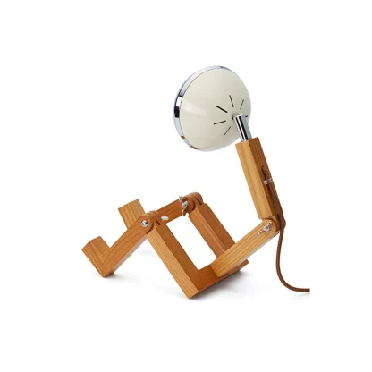 Candeeiro Mr. Wattson de mesa grande: Vintage White / Branco