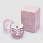 Vela Ovo de Vidro Rosa: aroma Rosa de Marrocos