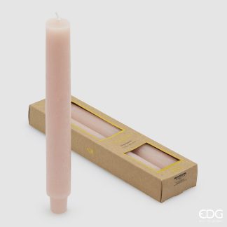 Pack 2 velas grossas para castiçal: ROSA CLARO