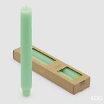 Pack 2 velas grossas para castiçal: VERDE CLARO