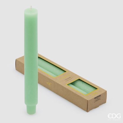 Pack 2 velas grossas para castiçal: VERDE CLARO