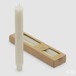 Pack 2 velas grossas para castiçal: COR AREIA