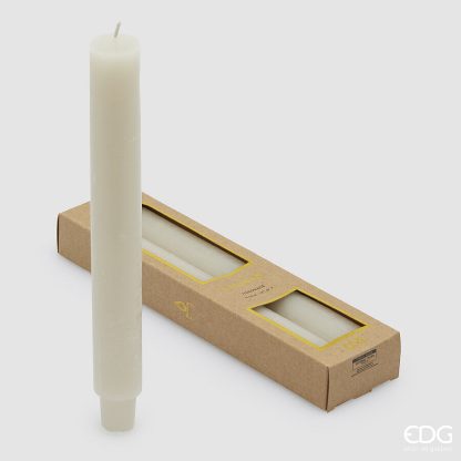 Pack 2 velas grossas para castiçal: COR AREIA