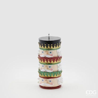 Vela decorativa 3 Soldados em Camadas Burgundy: 17X9cm