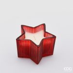 Vela Estrela Vermelha média 10.5cm