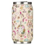 Lata Isotérmica 280ml com palhinha Les Artistes: Unicórnios