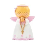 Anjo da Guarda terço 8cm: rosa