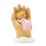 Mão de Deus: Bebé na Mão roupa Rosa