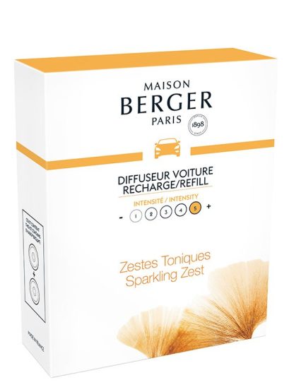 Duas recargas difuso carro aroma Energy- Sparkling Zest (intensidade 5 de 5)