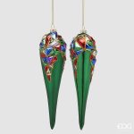 Pendente gota Harlequin Ladrilhada: 1 unidade Verde