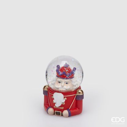 Globo de Neve 9cm Soldado Vermelho e Roxo