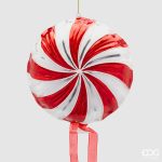 Pendente Balão Candy Redondo Vermelho 17cm