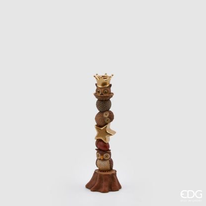 Castiçal Mochos e Estrela 30cm