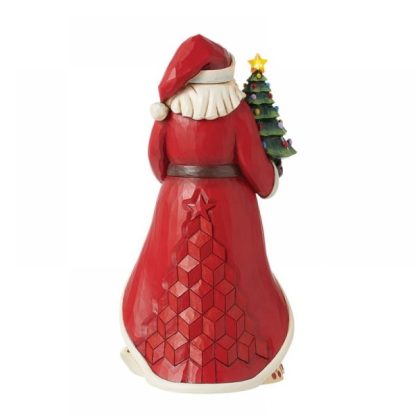 Pai Natal com Pinheiro com Luzes 26cm