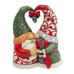 Casal de Gnomos Debaixo do Azevinho (beijo)