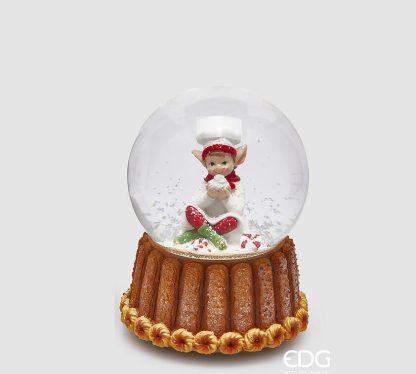 Globo de neve musical Duende Pasteleiro: Cupcake mãos