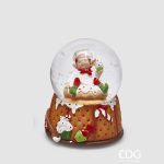 Globo de neve musical + leds Duende Pasteleiro base Bolachas: com Cupcake