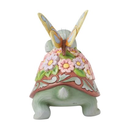 Tartaruga com Flores e Borboleta "A Delicate Friendship"