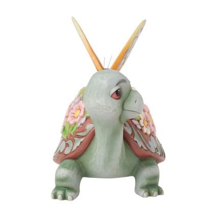 Tartaruga com Flores e Borboleta "A Delicate Friendship"
